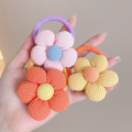 Fashion High Elastic Flower Hair Rope 3D Cartoon No Harm Hair Loop Cute Ponytail Korean Headband for Meatball Head. 