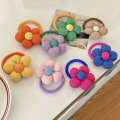 Fashion High Elastic Flower Hair Rope 3D Cartoon No Harm Hair Loop Cute Ponytail Korean Headband for Meatball Head. 