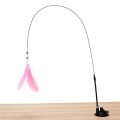 With Super Suction Cup Detachable Cats Toys with Bell 80CM Feathers Wand Long Pole Bite-resistant Kitten Toys Cat Accesorios. 