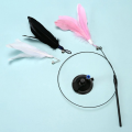 With Super Suction Cup Detachable Cats Toys with Bell 80CM Feathers Wand Long Pole Bite-resistant Kitten Toys Cat Accesorios. 