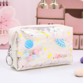 EB Kawaii Large Glitter Star Makeup Bag for Girls Gift PU School Stationery Travel Supplies. 