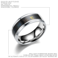 EB 8mm Stainless Steel Ring Smart Sensor Body Temperature Ring Temperature Test Finger Rings Fashion Real-time Display for Women Man Couple Band Wedding. 