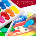 SF 12/24 Colors/Set Drop Shape Crayons Non Dirty Hand Washable Safe Non-Toxic for kids Baby Toddler Gift Early Education Tools. 