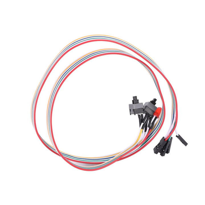 Durable HDD LED Light PC Desktop Power on Switch Cable Reset Computer Cables Connectors