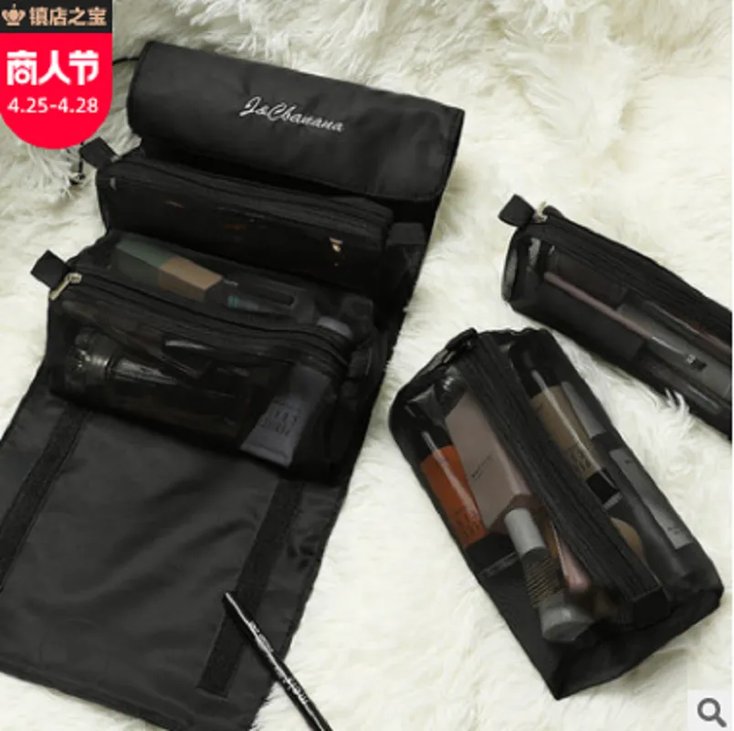 foldable portable toiletry bag, travel portable cosmetic storage
