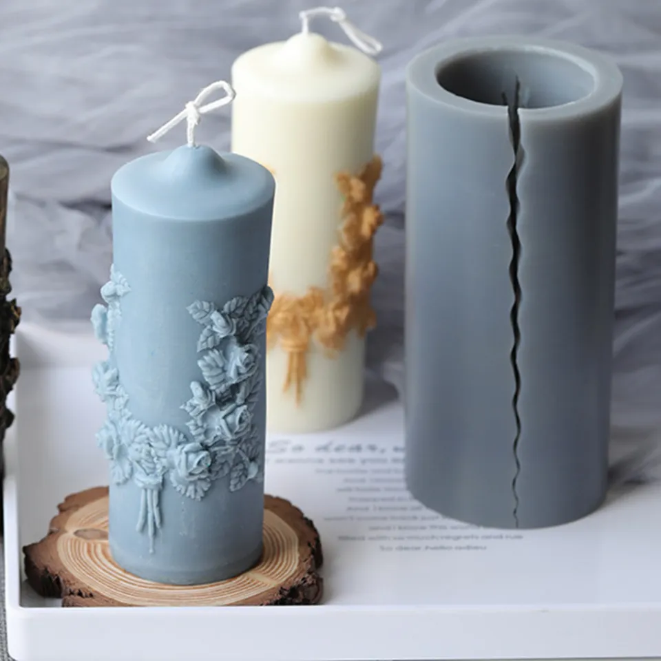 DIY Scented Candle Hollow Plastic Cylinder Mold - Easy To Clean & Reusable For Candle Making