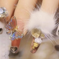 1pc Hot Magnetic Fur Ball Cute Nail Pom Fluffy Plush Ball Detachable 3D Soft Pom. 