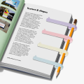 Lightweight Portable Smart Bookmark with Pen Slot Soft Silicone Bookmark Automatically Follows Page Flipping Notebook Page Divider Book Spare Parts Accessories. 