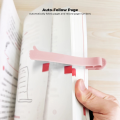 Lightweight Portable Smart Bookmark with Pen Slot Soft Silicone Bookmark Automatically Follows Page Flipping Notebook Page Divider Book Spare Parts Accessories. 