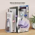Lightweight Portable Smart Bookmark with Pen Slot Soft Silicone Bookmark Automatically Follows Page Flipping Notebook Page Divider Book Spare Parts Accessories. 