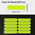 200Pcs Multifunction Waterproof Safety Warning Reflective Stickers Strip Anti-collision Self-adhesive Car Bumper Reflective Sticker Creative Smooth Night Reflection Warning Label Outdoor. 