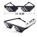 Spoof Funny Toys Polygonal Photo Props Mosaic Glasses Thug Life Sunglasses Pixel Glasses. 