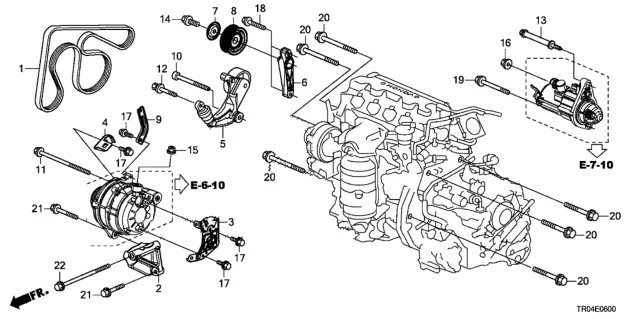 Honda civic fan belt best sale