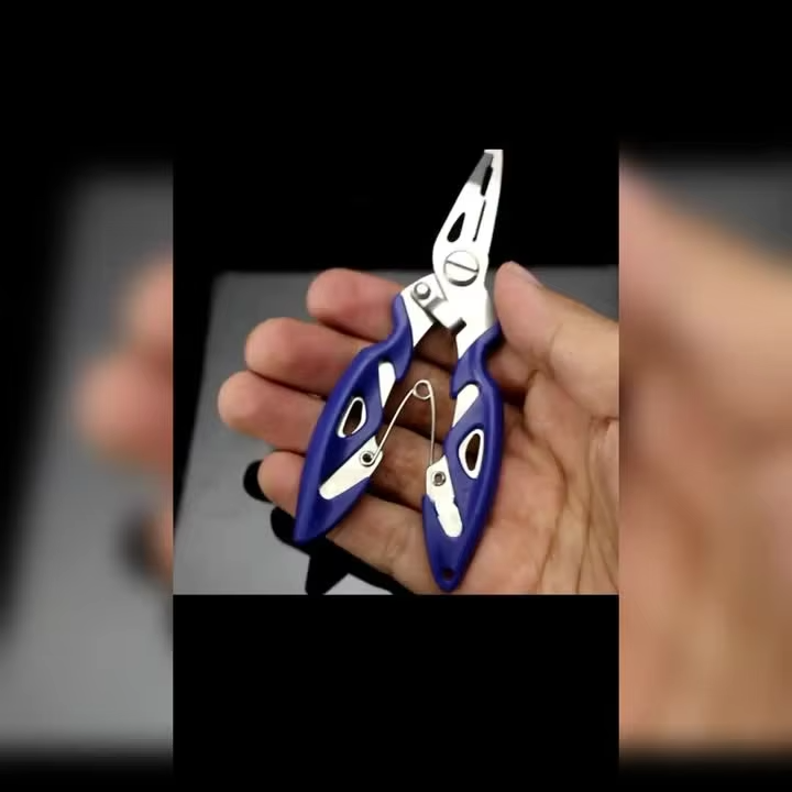 FLYSAND Fishing Plier Scissor Line Cutter Hook Remover Split Ring Opener Cutting Tongs Multifunction Scissors Fishing Accessorie