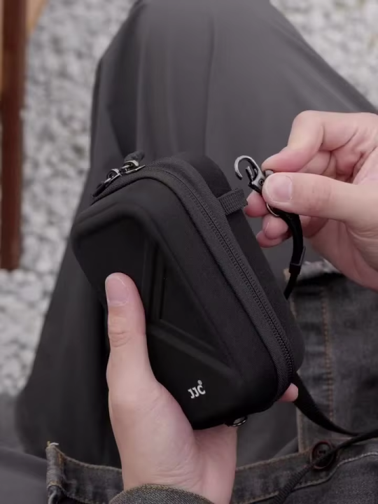 JJC Compact Camera Pouch for Olympus TG-7 TG7 TG-6 TG6 TG-5 TG-4 TG-3 TG-2 TG-1 Camera Travel Case with Shoulder Strap Carabiner