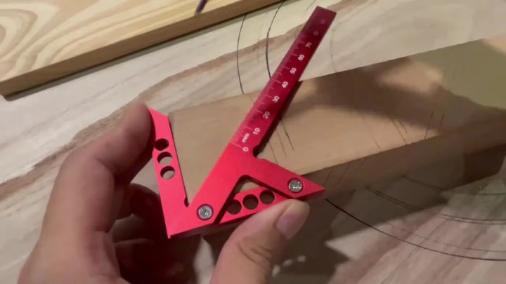Center Finder Woodworking Square 45/90 Degree Right Angle Line Gauge Aluminum Center Scribe Carpenter Ruler Wood Measuring Tool