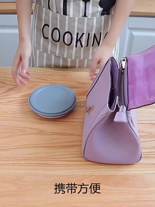 Portable Folding Lunch Box Bowl Sets Silicone 3Pcs/Set Food Container Outdoor Camping Tableware Set Foldable Salad Bowl with Lid