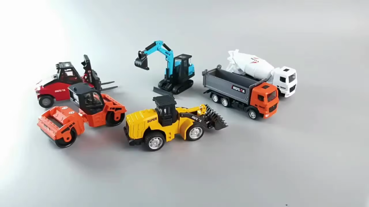 Huina 1:80 Alloy Engineering Car Model Excavator Dumper Dump Truck Loader Bulldozer Tractor Collection Toys for Kids