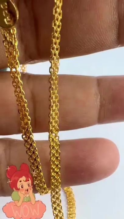 Gold plated 3.5MM Bismark Chain For Ladies & Gents 18/24 Inch