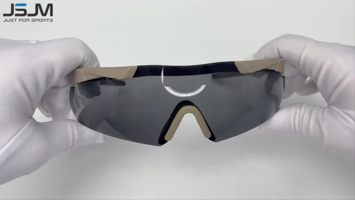 JSJM New Style Goggles CS Airsoft Windproof Shooting Glasses HD 3 Lens Motocross Motorcycle Mountaineering Safe Glasses