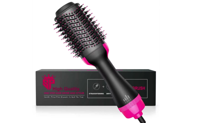 SP Dealz Hair Dryer Brush 3-in-1 Hot Air Brush Hair Styling Machine Brush for Women Fast Drying Styling Straightening Curling Hair Brush Set Suitable for All Hair Types hot air brush blow dry brush round hot
