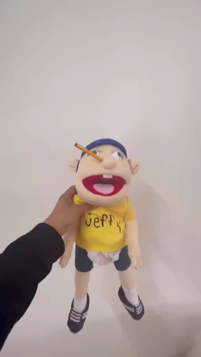 60cm Jeffy Hand Puppet Plush Children Soft Doll Talk Show Party Props Christmas Doll Plush Toys Puppet Kids