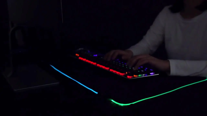 High-Quality XXL RGB Gaming Mouse Pad SMALL & Large Size with Gel Wrist Pad - Extended & Small Led Soft Cloth Mousepad Mat with Non-Slip Rubber Base & 14 Lighting Modes for Gamers, PC Computer, Laptop, Office - (800×300×4mm) - Black - FunBug