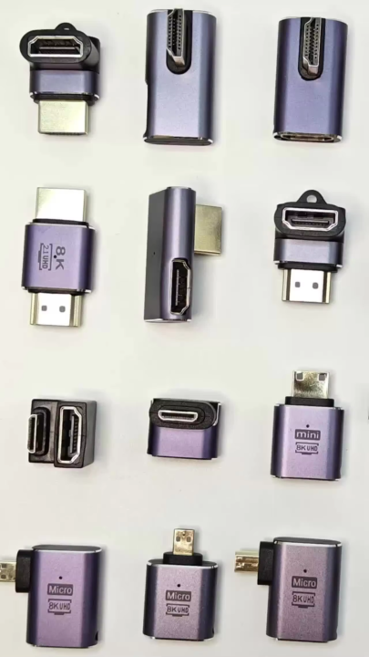 UGOURD HDMI2.1 Cable Adapter Mini Micro HDMI to HDMI 2.1 Converter 48Gbps 8K60Hz 4K120Hz for HDTV Projector PS4 PS5 Laptop PC