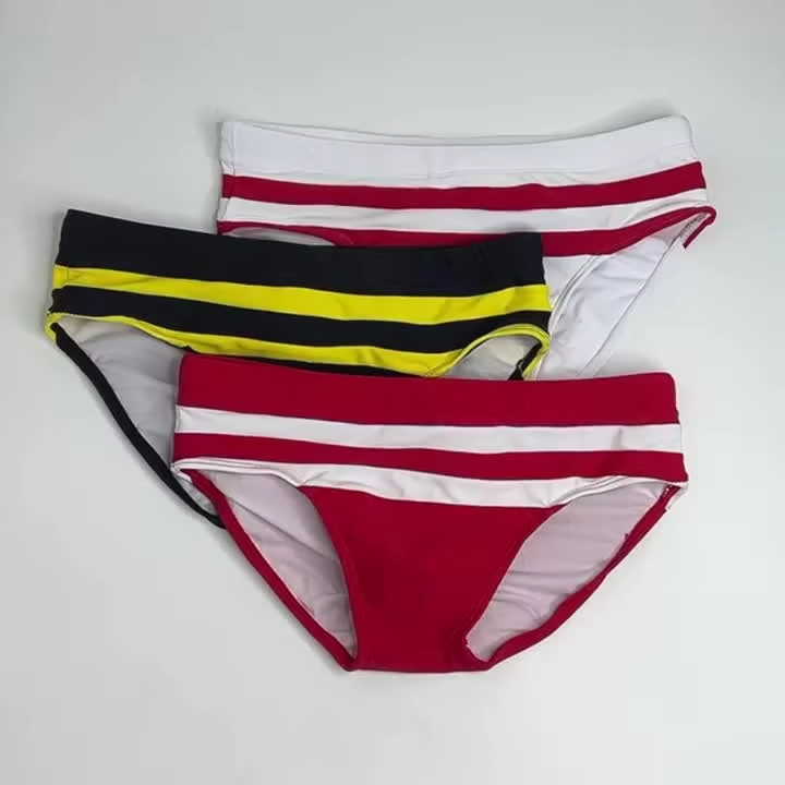 Men's Swim Briefs  Swimming with Open Back Zipper Sport Beach Pants Swimsuit Swimwear  Male Bathing  Suilt Surfing