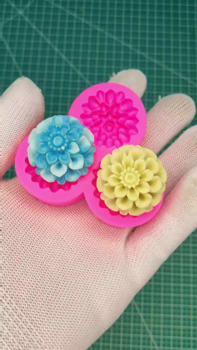 Ping-Pong Daisy Flowers Silicone Mold DIY Rose Floral Resin Phone Case Head Rope Hair Accessories Mold Flower Chocolate Mold