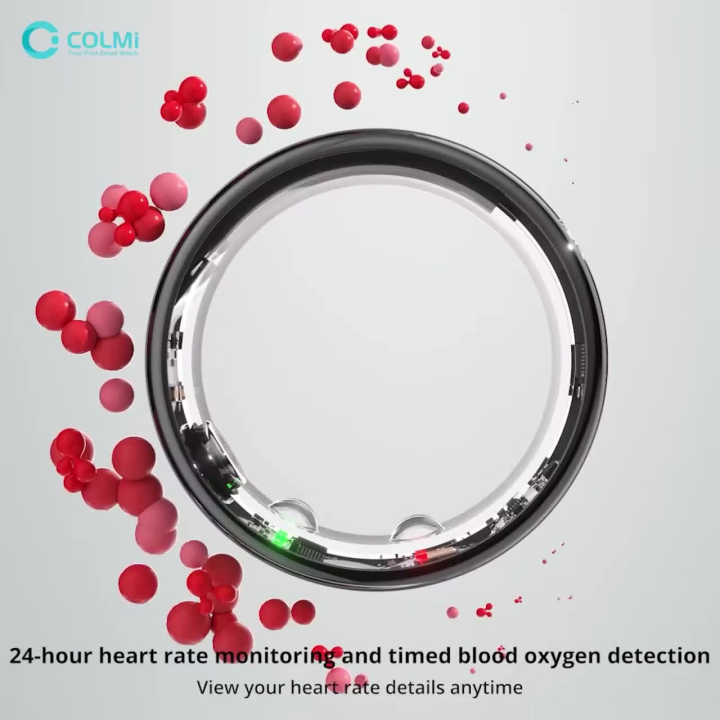 [2024] COLMI R03 Smart Ring Men Women, Battery Life 39 Days, Health Monitor, IP68 & 5ATM Waterproof, Multi-sport Mode