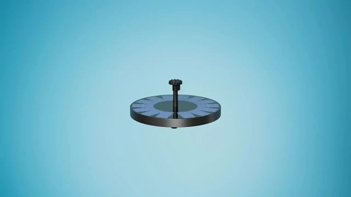 1.5W Solar Fountain Pump, with 6 nozzles Solar Bird Bath Fountain, Water Pump Floating Fountains Suitable for Ponds