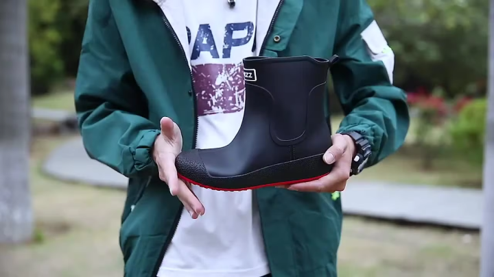 German Non-slip Rain Shoes Men Mid-calf Warm Rain Boots Plus Velvet Waterproof Shoes Kitchen Shoes Car Wash Fishing Shoes Women