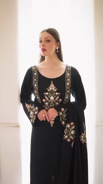 Women's Georgette Embroidery Ready Made 3 Piece Shalwar Kameez Stylish Dress