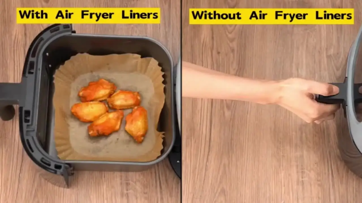 Air Fryer Paper Liners Disposable Oil-Proof Waterproof Baking Paper Round Square And Rectangle Parchment Kitchen Party Supplies