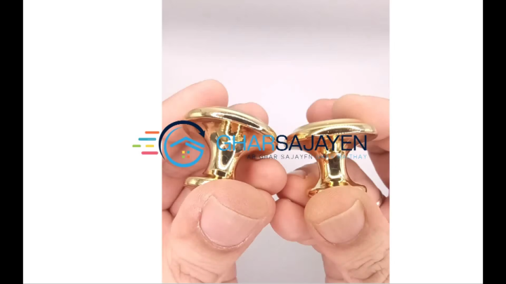 Black and Gold Metal Furniture Handle and Knob