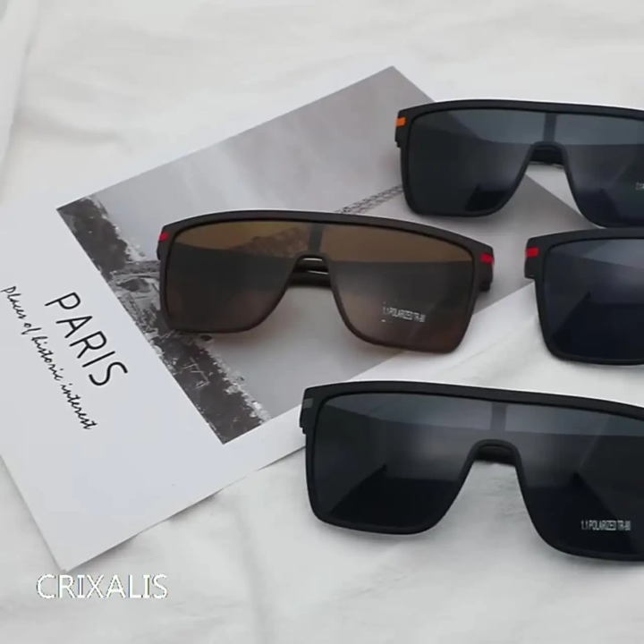 CRIXALIS Fashion Polarized Sunglasses For Men Square Oversized Anti Glare Driver Mirror Sun Glasses Women UV400 Goggles Male
