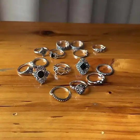Hypoallergenic Alloy & Silver/Gold Plated 15-Piece Vintage & Minimalist Stackable Ring Set – Stylish Jewellery for Women and Girls