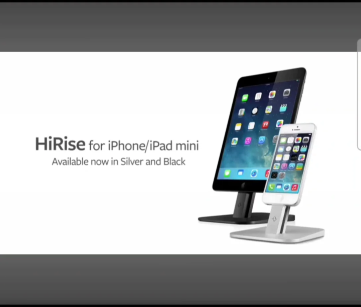 Twelve South HiRise Adjustable Desktop Stand for iPhone 5 – iPhone 14, iPad Mini & Accessories – Silver