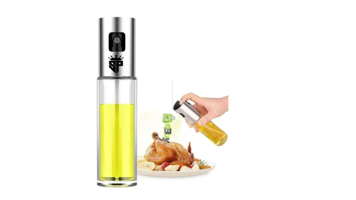 SP Dealz Small Glass Oil Sprayer Bottle – Compact Stainless Steel Kitchen Oil Mister for Cooking, Air Fryer, BBQ & Salad