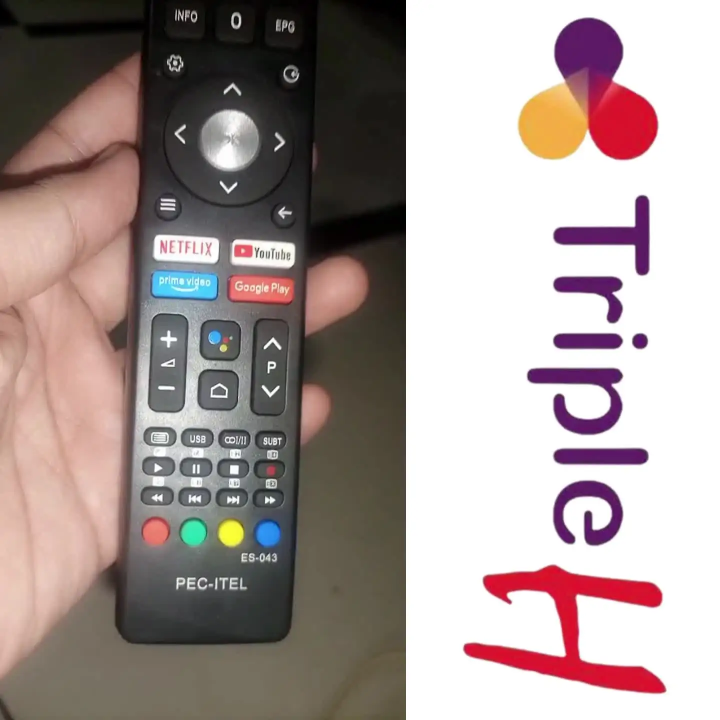 ITEL LCD/LED TV Remote With Social Media Buttons Universal Without Voice  ES-043  Black  Triple H