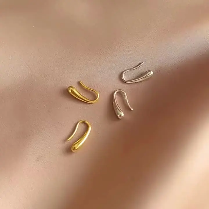925 Sterling Silver Water Drop Shape Earrings for Women  Simple Temperament Ins Retro Jewelry Party Birthday 