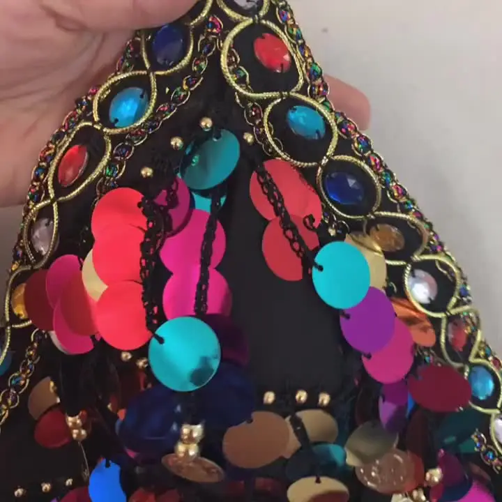 Sequin Halter Bra Top Salsa Belly Dance Boho Festival Clubbing Tribal Bra BH Top Lady Shiny Sequins Bra Top