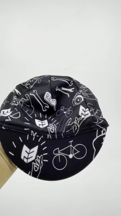 Black Cycling Cap Outdoor Sports Hat Team Bike Caps Breathable Summer Sun Protection