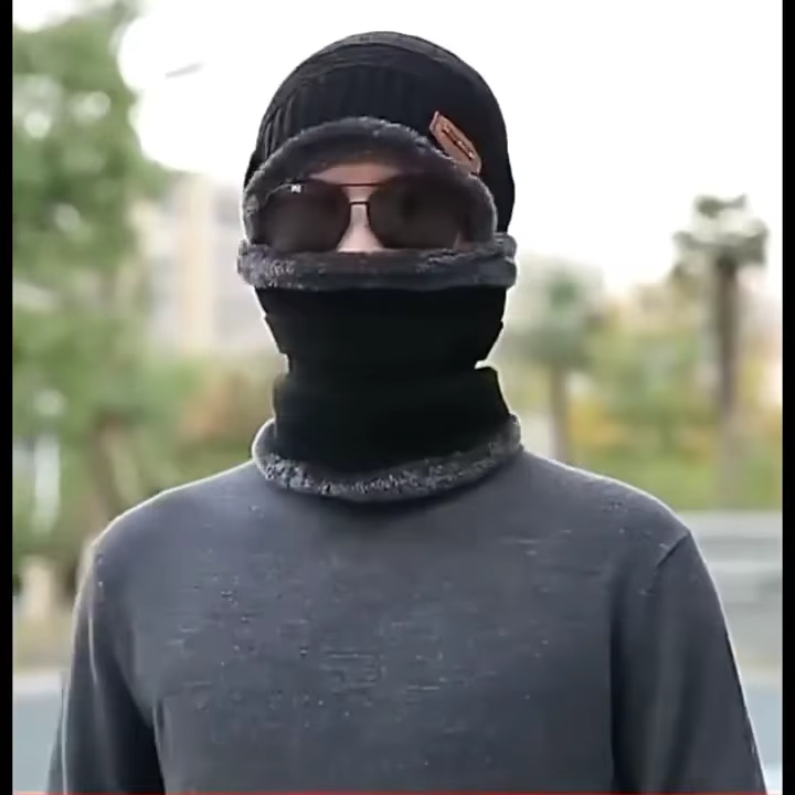 Hat And Neck Warmer Wool Beanie Cap With Neck Warmer For Men Women hat-and-neck-warmer-wool-beanie-cap-with-neck-warmer-for-men-women