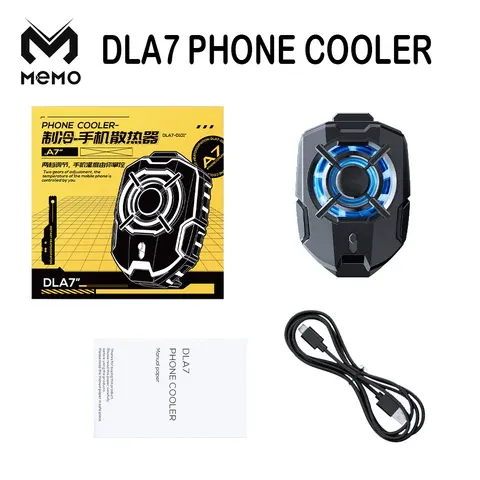 Memo DLA7 Phone Cooler – Best Cooling Fan | Dual Fan MEMO Cooler for Mobile Gaming & Performance