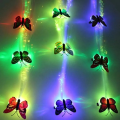 1Pc Flash LED Light Fiber Optic Braid Luminous Hair Wig Accessories Butterfly Glowing Clip Party Supplies. 
