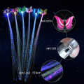 1Pc Flash LED Light Fiber Optic Braid Luminous Hair Wig Accessories Butterfly Glowing Clip Party Supplies. 