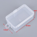Mini Portable Transparent Plastic Box Storage Collections Item Packaging Case Clear Small Tools Box. 