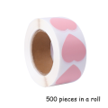 500Pcs/Roll Heart Decorative Sticker for Gift Box Black Pink Love Scrapbooking Self-adhesive Stickers Valentine's Day Wedding Decoration. 